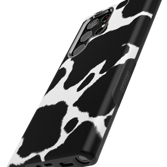 Samsung Galaxy S22 Ultra Phone CaseCurrent MoodCow Print Samsung Case